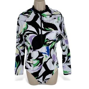 DSG Women’s Brooke One Piece Rash guard Rush Floral M NWT Colorful